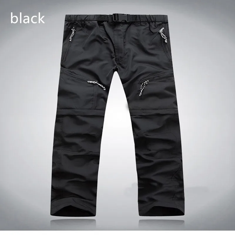 Men Quick Dry Outdoor Fishing  Pants Removable Hiking&Camping Pants Male Summer Breathable Hunting&Climbing Pants S-XXXL 4 Color