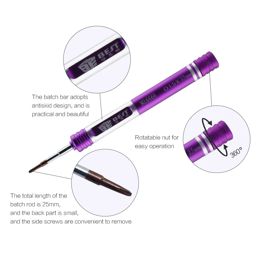 BST-6666S 7 في 1 مجموعة مفكات جديدة احترافية لهاتف iPhone 7 7plus أدوات فتح إصلاح ساعة Apple #3