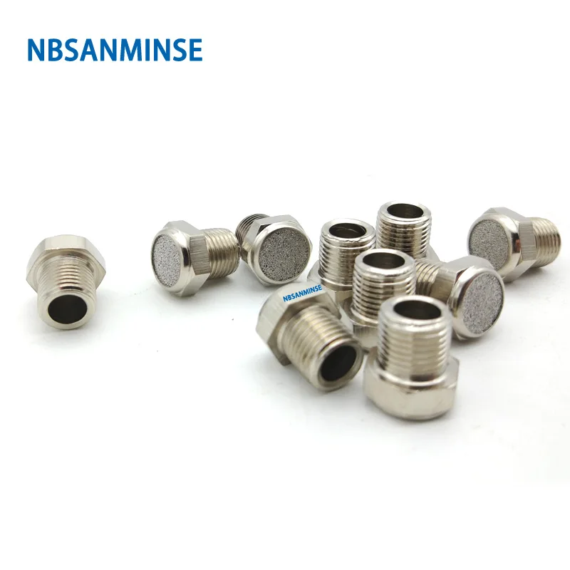 BSL-SSM Muffler Air Silencer  Stainless Steel Parts SS304 Pneumatic  Automation Noise Reduction NBSANMINSE