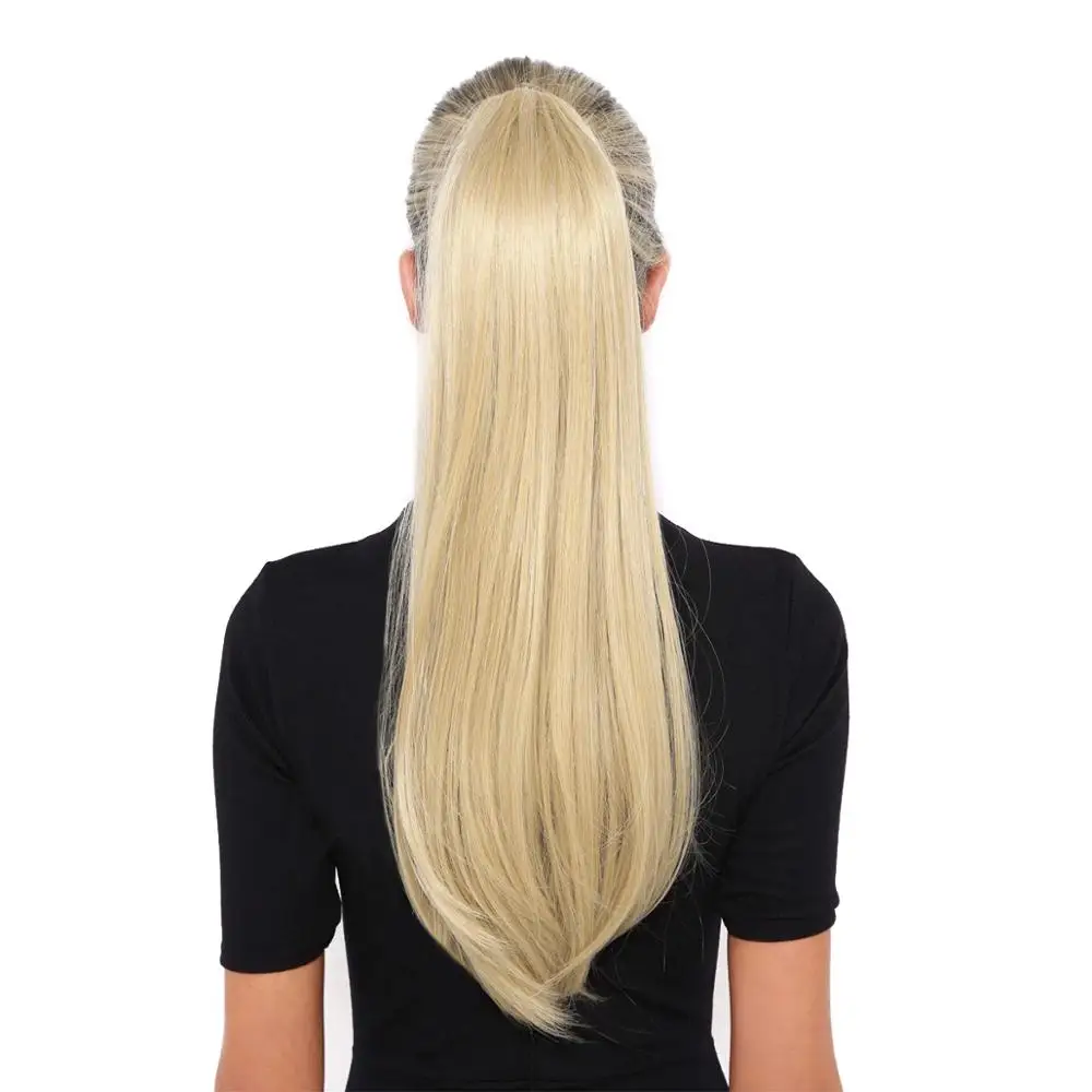 BHF Human Hair Ponytail Brazilian Remy Straight Ponytail Wrap Around Horsetail wig 150g Hairpieces Natural Tails