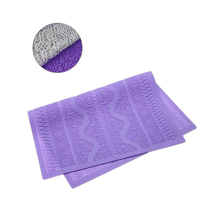 

1PC New Lace Silicone Mat Chocolate Mold Fondant Cake Mold DIY Baking Decorating Tools Kitchen Bakeware Cake Tools LB 468