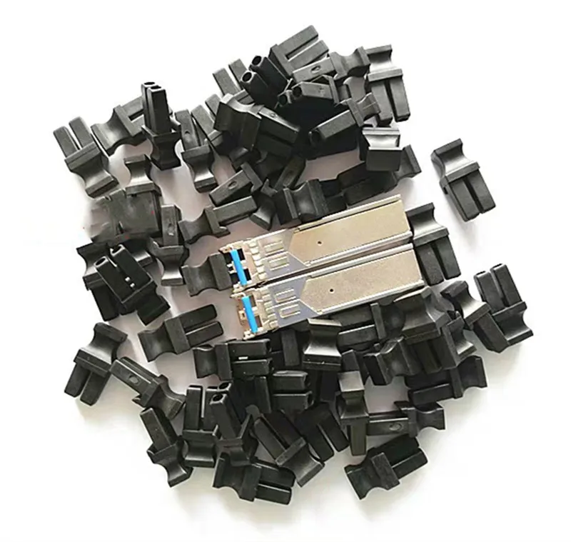 Podwójna osłona przeciwpyłowa LC do SFP moduł optyczny DX pokrowiec ochronny do nadajnik-odbiornik SFP HG z miękkiego silikonu darmowa wysyłka ELINK 100 szt