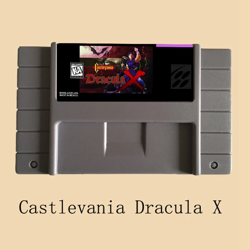 

Castlevania Dracula X 16 bit Big Gray Game Card For NTSC Game Player 20pcs/lot