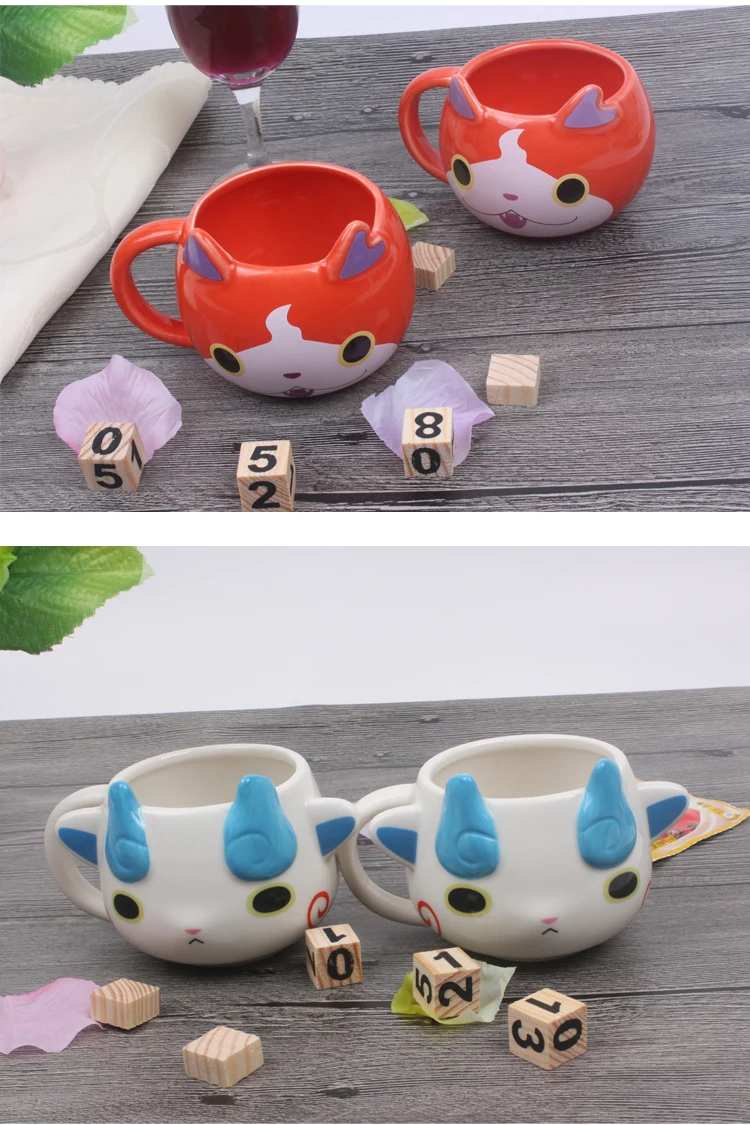 200ml lovely Yokai watch Cartoon star kitchen cup toy 7.5*11.5cm Japanese Yo-kai watch 3 souvenir toy d21