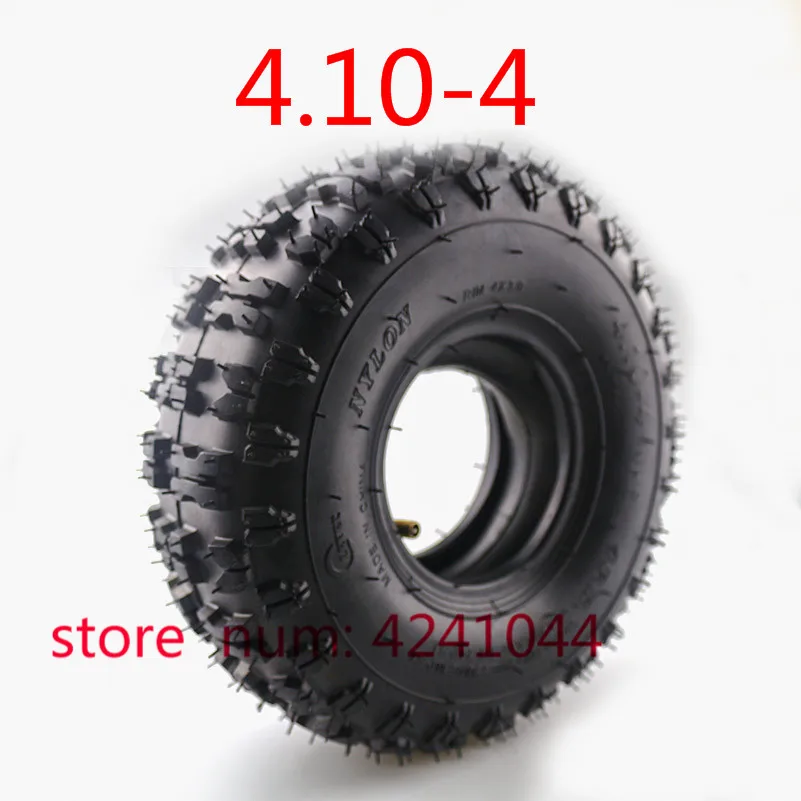 High quality tires 4.10/3.50-4 410/350-4 ATV Quad Go Kart 47cc 49cc Chunky 4.10-4 Tires inner tube Fit All Models 3.50-4 4\