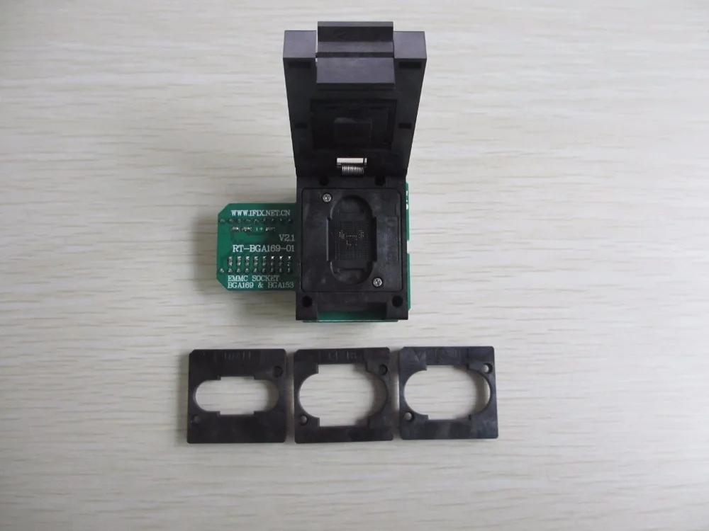 BGA169 BGA153 adapter for RT809H Programmer eMMC socket RT-BGA169-01+4pcs free board limiters 11.5*13cm 10*11cm 12*16cm 14*18cm