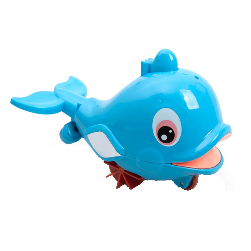 Kid Bathtub Bath Toy Water Spray Dolphin Model Pull Rope Toy Funny Waterwheel Squirt Car Children Gift