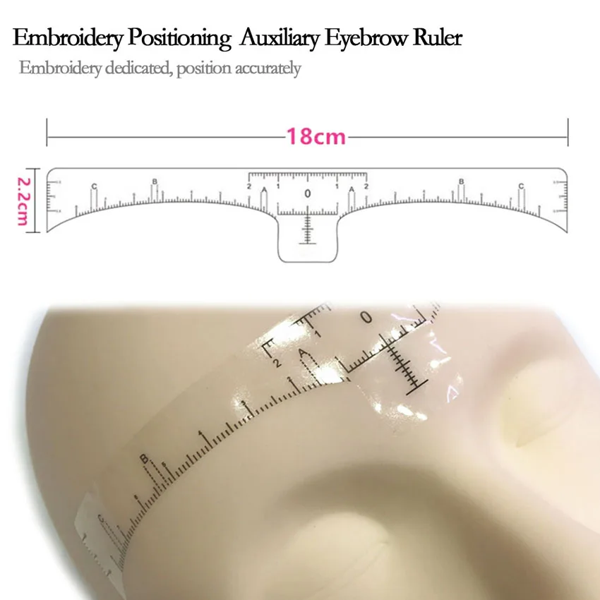 Szemöldök Mérővessző matrica számára microblading Rendelkezésre álló adhesiva Szemöldök mérési Stencil számára tattooing Szemöldök Összeállítás szerszámok