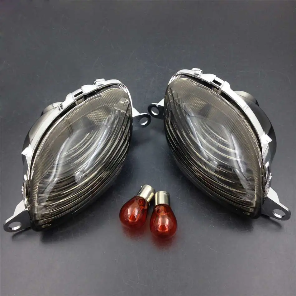 For 1999-2007 01 02 03 04 05 06 Suzuki Hayabusa GSX1300R Motorcycle Turn Signals with bulbs Light Smoke / Clear