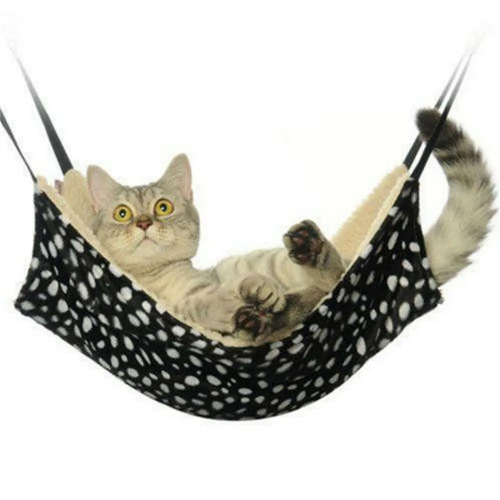 

2024 New Warm Hanging Cat Bed Mat Soft Cat Hammock Winter Hammock Pet Kitten Cage Bed Cover Cushion Drop Shipping