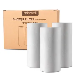 Miniwell-Filtre de douche en coton PP, remplacement, 3 pièces en 1, série L760