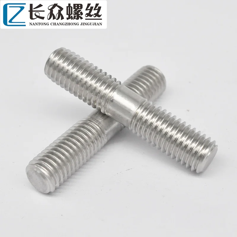 10PCS M6 M8 M10 M12 A2 STAINLESS STEEL 304 Double End Bolts Double End Studs With Equal Length Screwd Connection Stud