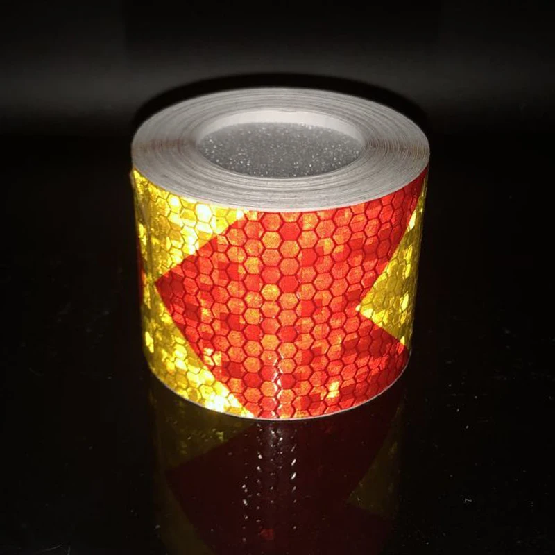 50mmx1m Reflective Warning Tape Self Adhesive Sticker Arrow Printing for Car& Motorcycle