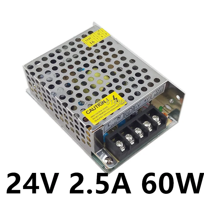 DC5V 12V 24V 2A 2.5A 4A 5A 10A 50W 60W Switch LED Power Supply Transformers Adapter 5050 2835 2812 LED Strip AC DC 100-240