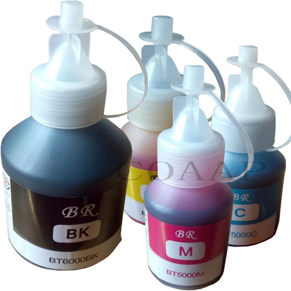 Compatible BT6000 pigment Black & BT5000 Dye CMY inks for brother DCP-T300 DCP-T500W DCP-T700W MFC-T800W printer