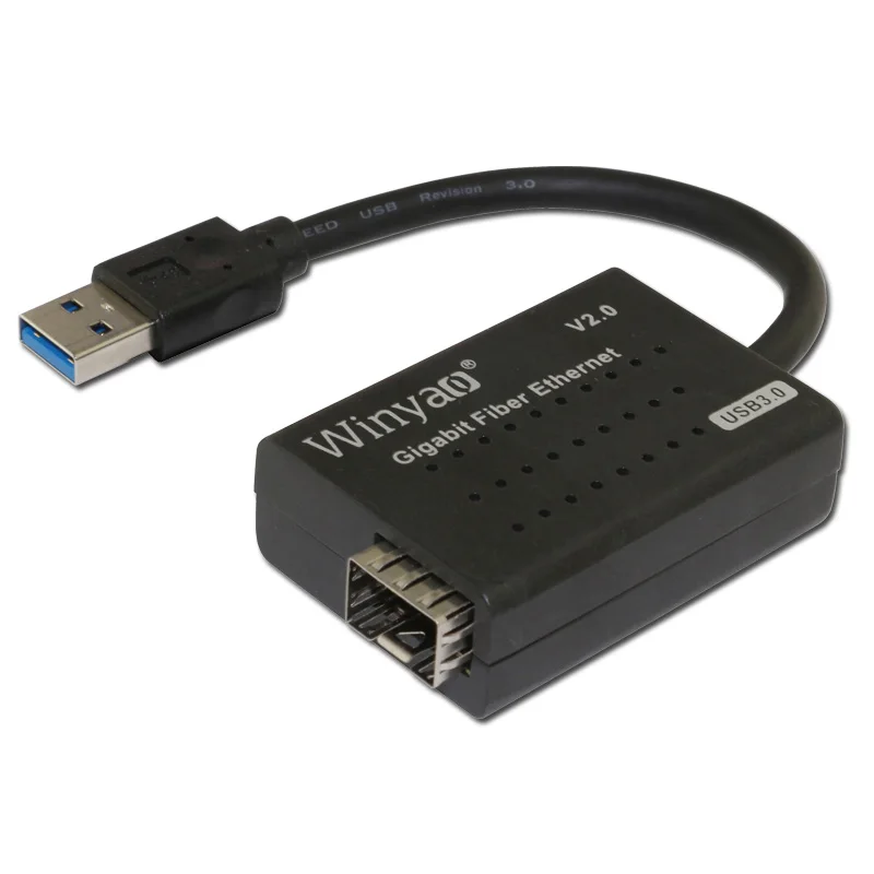 Winyao USB1000F USB 3.0 Gigabit Fiber Ethernet Network Adapter SFP NIC 1000Mbps SX/LX Transceiver Realtek RTL8153 VLAN