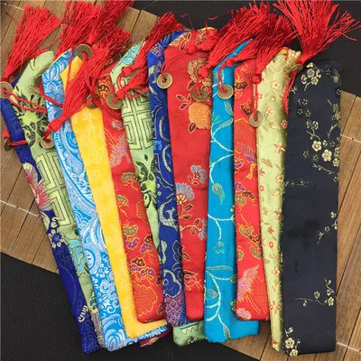 

Chinese Style Silk Folding Hand Fan Pouches, Dust Cover, Handicrafts, Decorative Tassel Packaging, 5 -13 Nails, 20Pcs