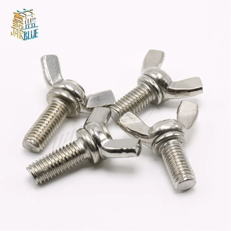 

10Pcs M3 M4 M5 M6 DIN316 Hand Tighten Screws Butterfly Bolt Wing Thumb Screw Claw A2-70 Stainless Steel