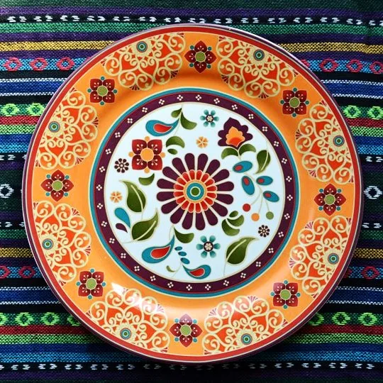 Earendil/Bohemian amorous feelings of ceramic tableware/Buddha Lottie flowers decorative plate/western food market