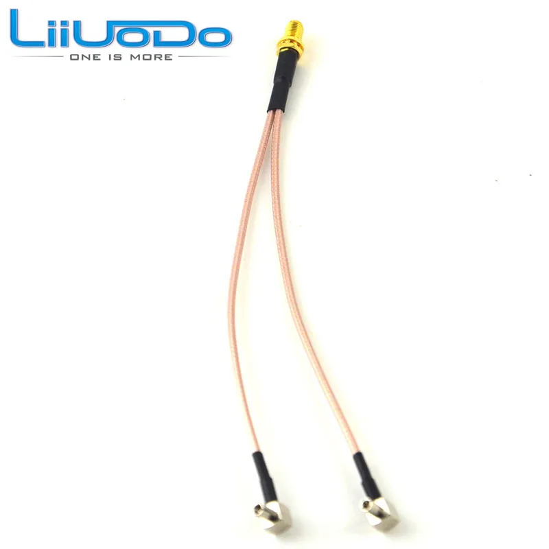 SMA Female to Y type 2 X TS9 Male/CRC9 Male/MCX Male Connector Splitter Combiner Cable Pigtail RG 316 15CM 20CM 30CM