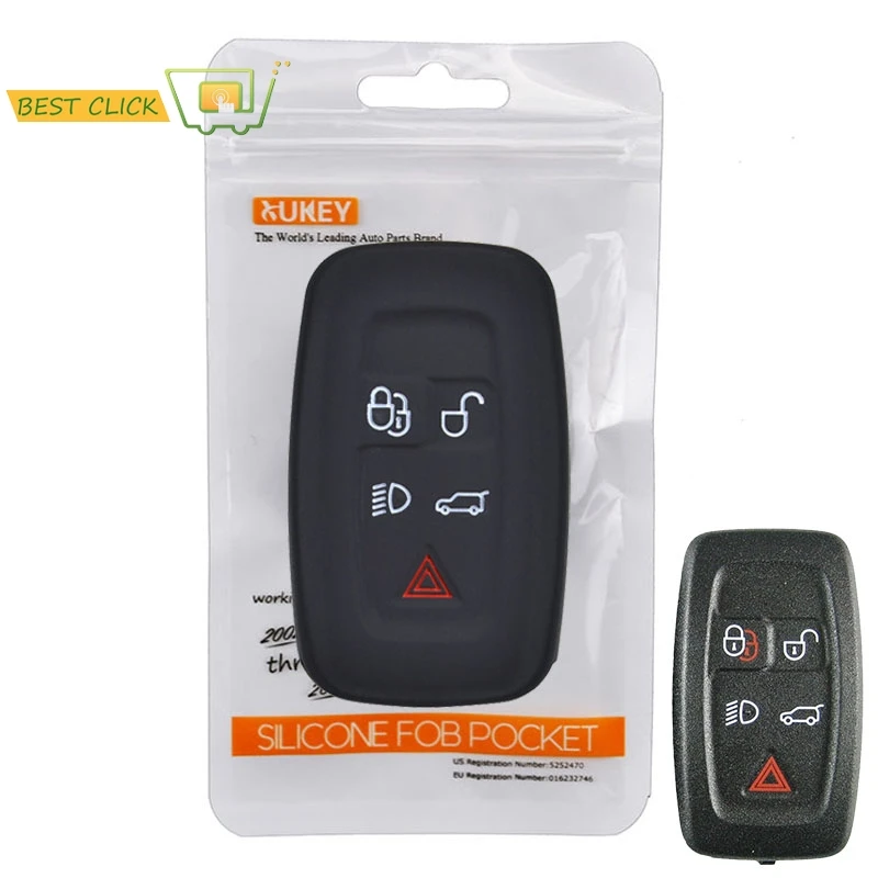 Silicone Car Key Case For Land Rover Discovery 4 for Range Rover Sport Vouge 2009 2010 2011 2012 Cover Keyless Remote Fob Shell