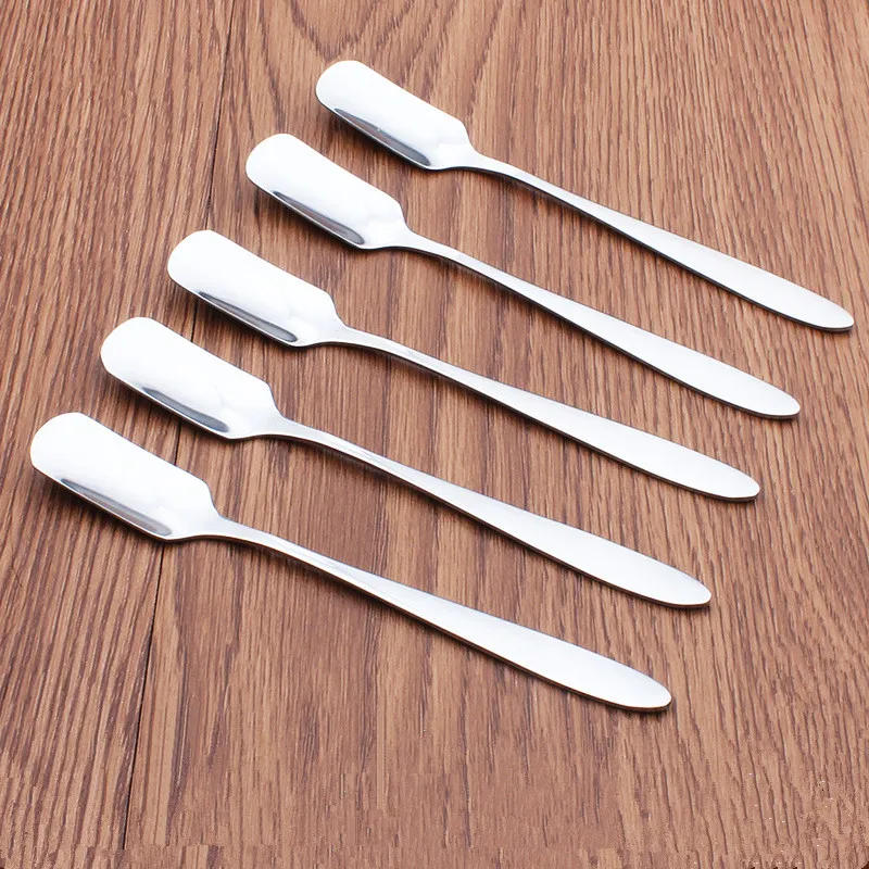 

200Pcs/Lot Creative Stainless steel Dessert Spoon Ice Cream Spoon Yogurt Ice Cream Spoon Cute Children Small Scoop LX0164