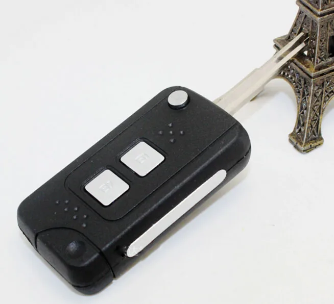 Blank 2 Buttons Car Key Case For Mitsubishi Pajero V73 Hafei Racing Modified Flip Folding Remote Key Shell