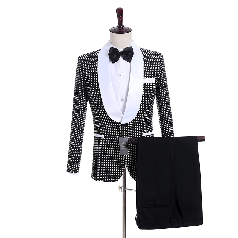 

Hot Selling Groomsmen Shawl Lapel Groom Tuxedos One Button Men Suits Wedding Best Man Blazer ( Jacket+Pants+Bow Tie) C158