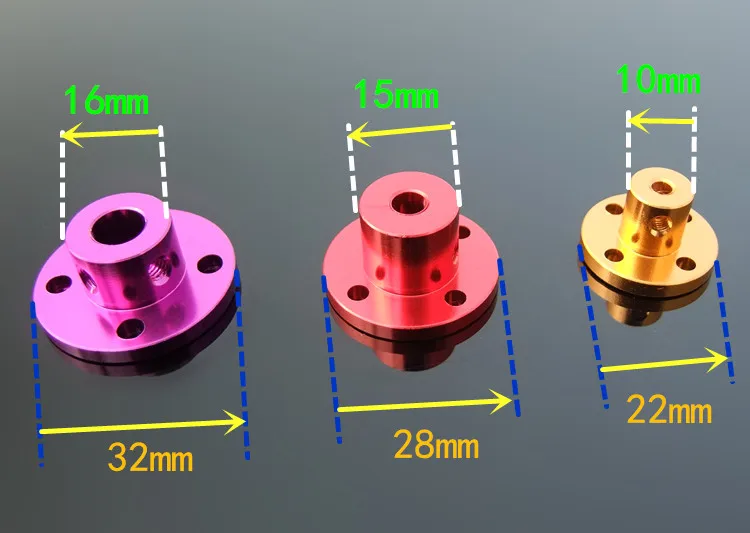 K883 Red Color Disc Couplings Aluminum Alloy Material Heat Color DIY Model Car Making Free Shipping Spain