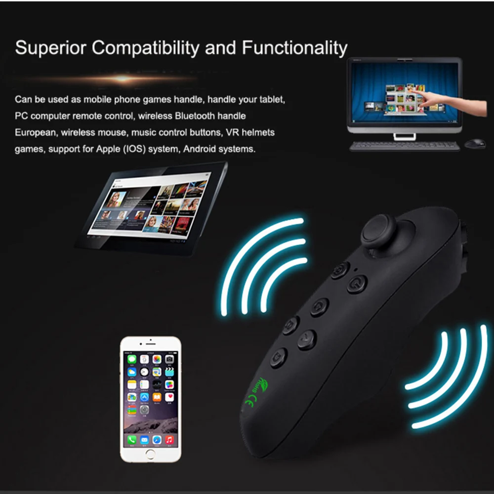 Controle vr para celular android, iphone, com bluetooth, controle de gatilho por celular, com console de jogos, para pc, smart tv box