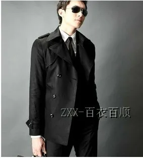 S-9xl !! Free Shipping Men's Brand Autumn Outerwear Turn-down Collar Trench Medium-long Plus Size Clothing Jacket Coat