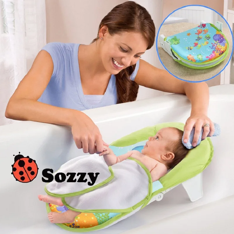 Sozzy Hot Newborn Bath Sling Toy Set Bathing Bed Tub Chair +Towels +Bath Net High Quality Safe Bath Bed For Infant