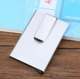 2019 New Metal Business ID Travel Card Wallet Automatic Pop Up ID Credit Card Holder Unisex Card Case Stainless Steel Metal Clip