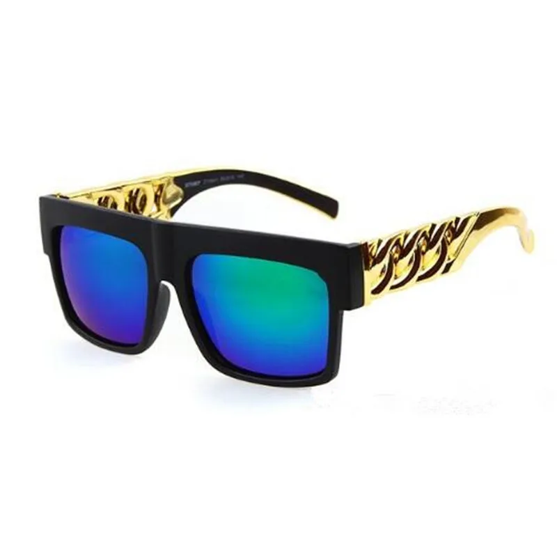 Fashion Celebrity Inspired Gold Metal Chain Beyonce Sunglasses Vintage Hip Hop Sun Glasses zonnebril dames