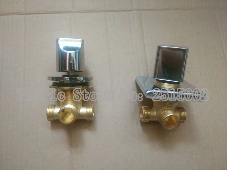 

Wholesale 2 types Shower room mixing valve round or square, Bathroom brass bathtub valves faucet master switch/water separator