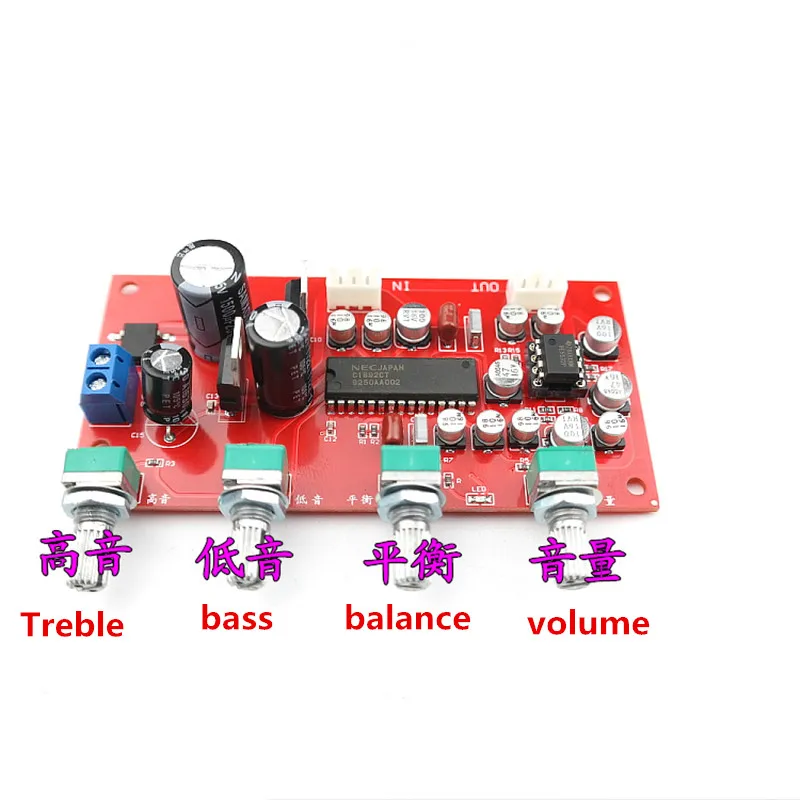 NEC C1892CT UPC1892CT ton bord mit NE5532 Preamp verstärker Mit höhen, bass, balance, volumen einstellung