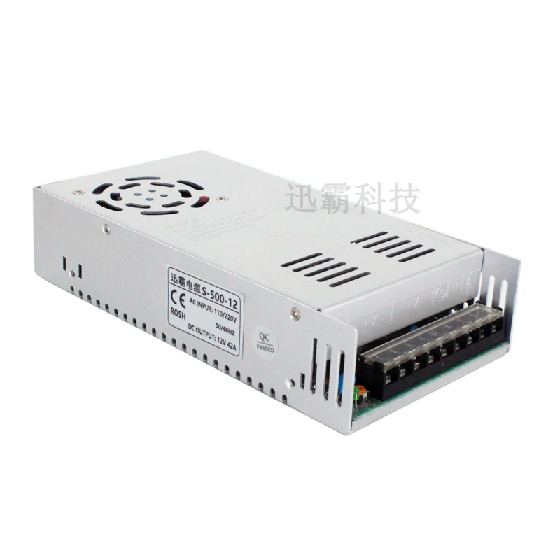 12V 40A 500W Switching Power Supply Driver for CCTV camera LED Strip AC 100-240V Input to DC 12V