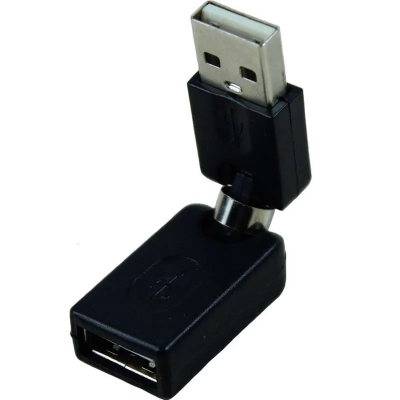 محول USB 2.0 من النوع A ، محول دوار ودوران 360 درجة ، ذكر إلى نوع A ، أنثى