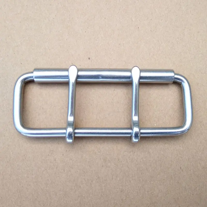 5 Pieces Stainless Steel Double Pin Buckle Garment Accessories Bag Fasteners Weightlifting Belt Buckle With Roller 4 Inch