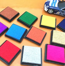 15colors 1pc 4x4cm Square Inkpad Craft Oil Based Diy Ink Pads for Rubber Stamps Scrapbook Decor Fingerprint Kids Art Supply