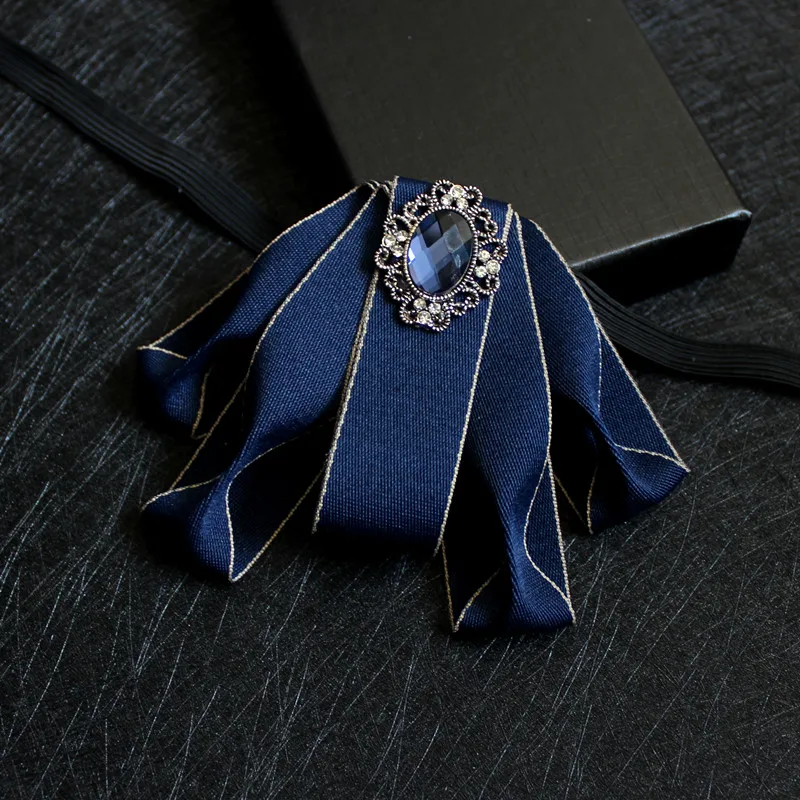 New Free Shipping fashion casual Men's male Diamond wedding groom Headwear dress tie Korean Metrosexual bow British collar Sale