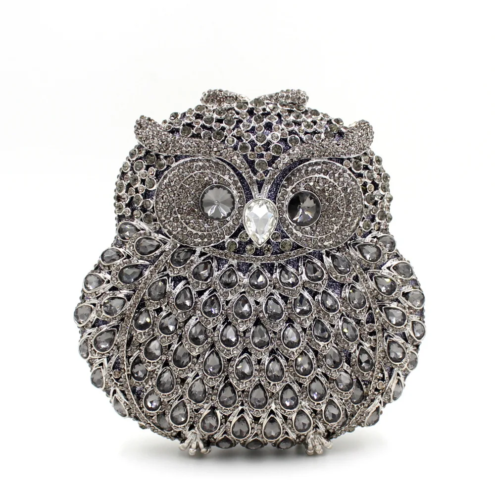 BL006 Animal braccialini Owl women bags pochette handmade prom Clutch evening bags Luxury party bags crystal clutch bags