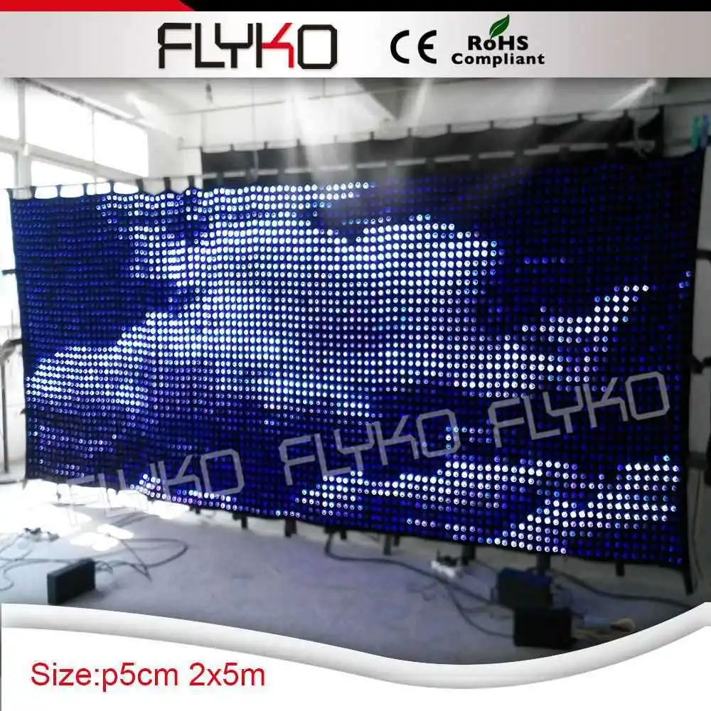 2016 led edit software led video curtain for night club