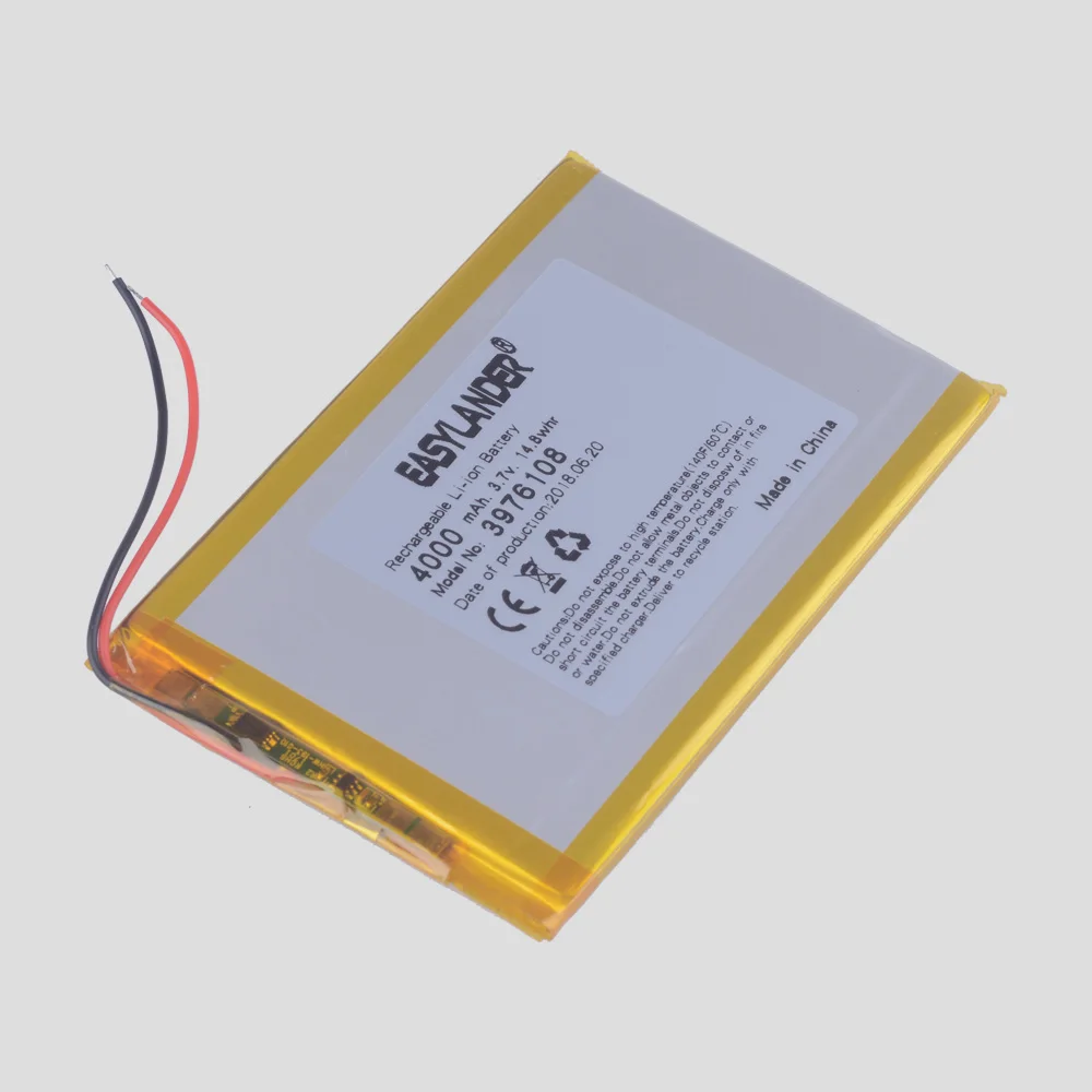 بطارية بوليمر 9 بوصة بطارية الجهاز اللوحي قابلة للشحن 4000 mah 3976108 قرص 10