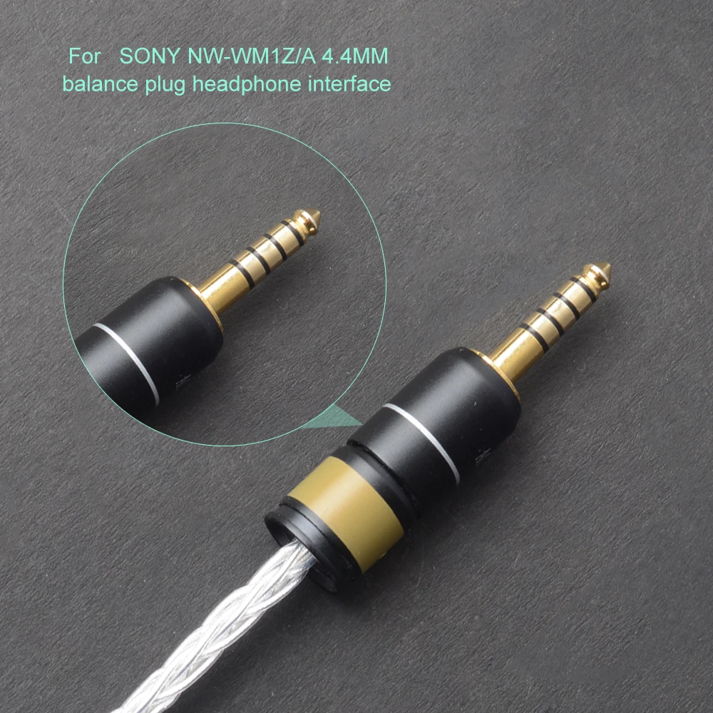 OKCSC profesjonalne 4.4mm zrównoważony kabel 3.5mm wtyczka 8 rdzeni pojedyncze posrebrzane Audio kabel do Sony NW-WM1Z