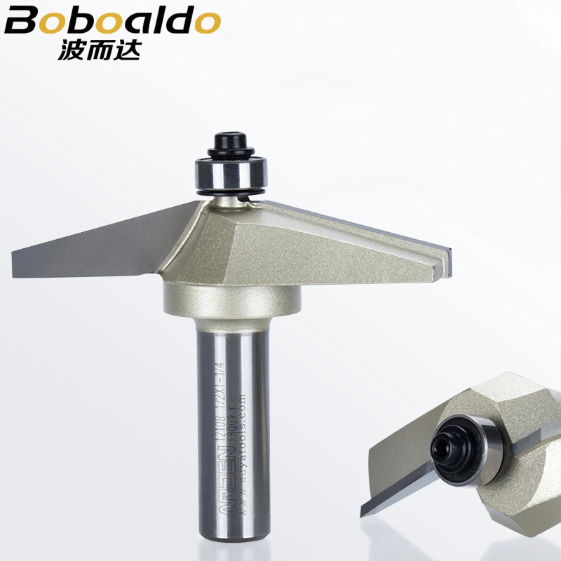 1PCS 1/2 Schacht Verhoogd Panel Bits 15Deg Rechte Kastdeur Router Bit Arden Router Bit Houtbewerking Frezen