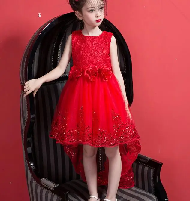 2017 Babe Flower Girl Dress Kids Prom Party Wedding Bridesmaid Ball Gown Children's Costume For Girl 3-12 Year Birthday Dresses