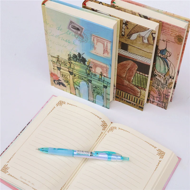 A5 Hard surface notebook 160 sheets Anti-fatigue student notepad Cute girl diary Thick notepad Travel log