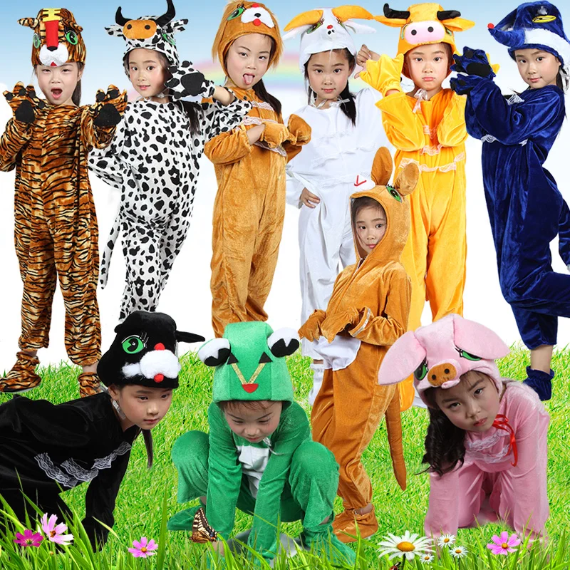 Conjunto de guantes de terciopelo con dibujos de animales para niños, conjunto de guantes, zapatos, sombrero, zorro, canguro, cerdo, Tigre, perro, cabra, conejo, buey, gato