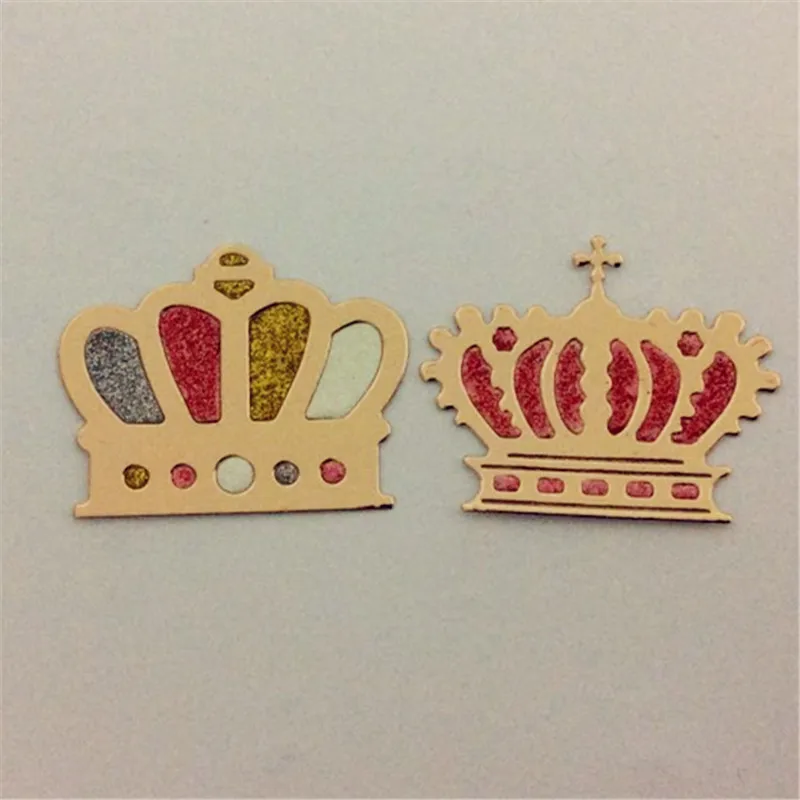 2pcs Crown Metal Die Cuts Cutting Dies For DIY Scrapbooking Embossing Paper Cards Decorative Crafts